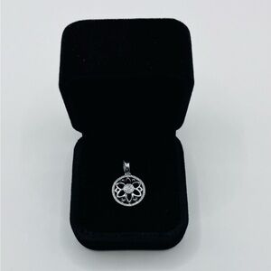 9K White Gold 0.20 CT Natural Diamond Round Pendant